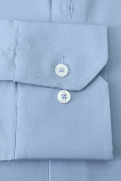 Sky Blue Self Textured Formal Shirt