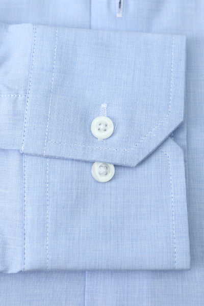 Sky Blue Self Textured Formal Shirt
