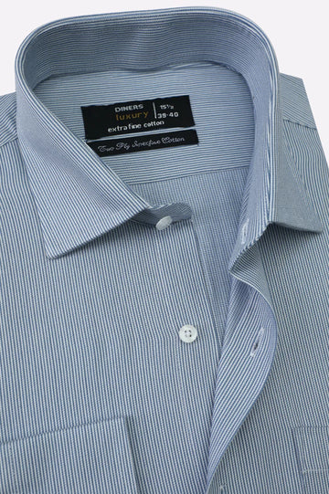 Blue Candy Stripes Formal Shirt