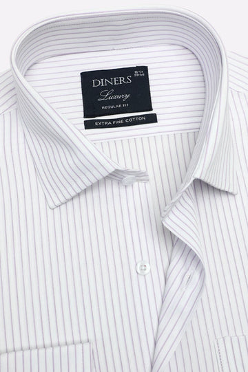 White Pinstripes Formal Shirt