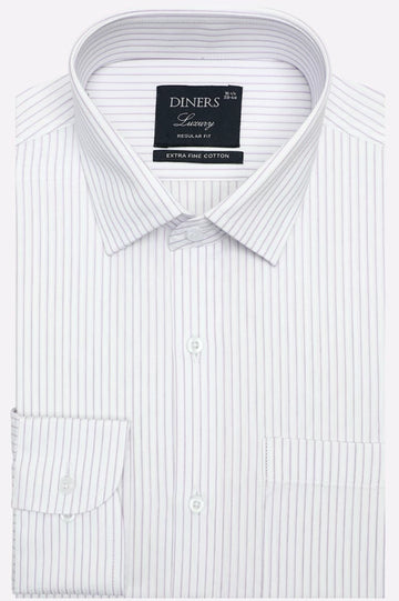 White Pinstripes Formal Shirt