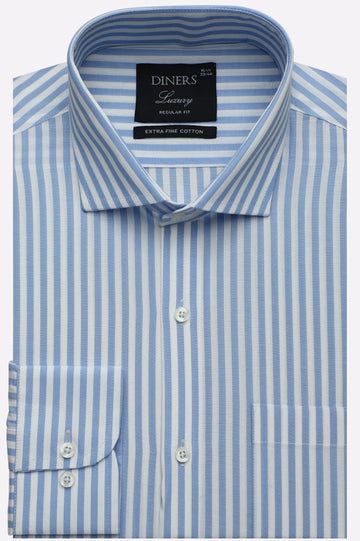 Sky Blue Bengal Stripes Formal Shirt