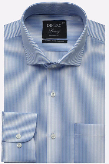 Sky Blue Stripes Formal Shirt