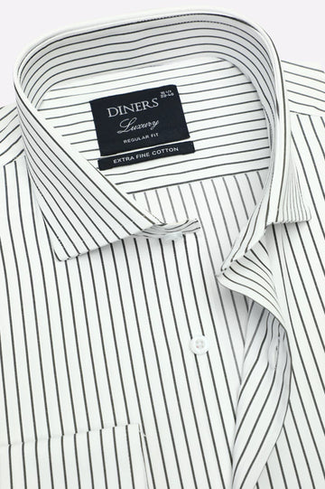 White Pinstripes Formal Shirt