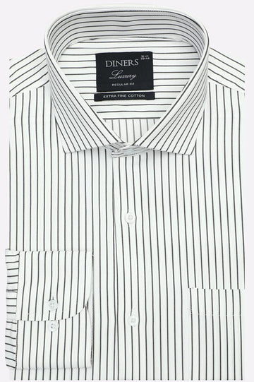 White Pinstripes Formal Shirt