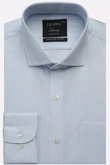 Sky Blue Pinstripes Formal Shirt