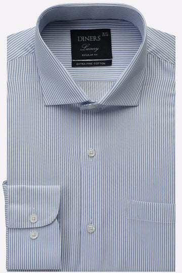 Sky Blue Stripes Formal Shirt