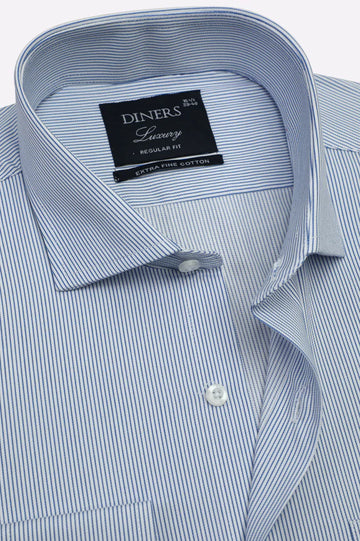 Blue Candy Stripes Formal Shirt