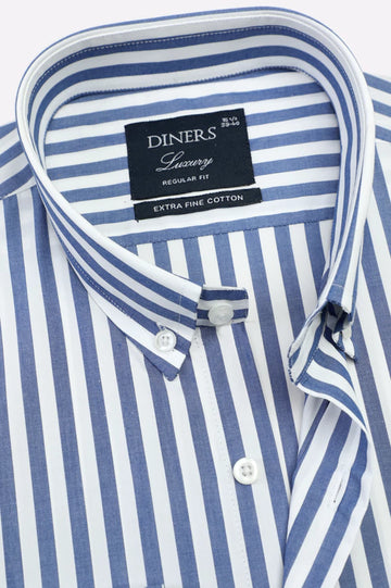 Blue Awning Stripes Formal Shirt