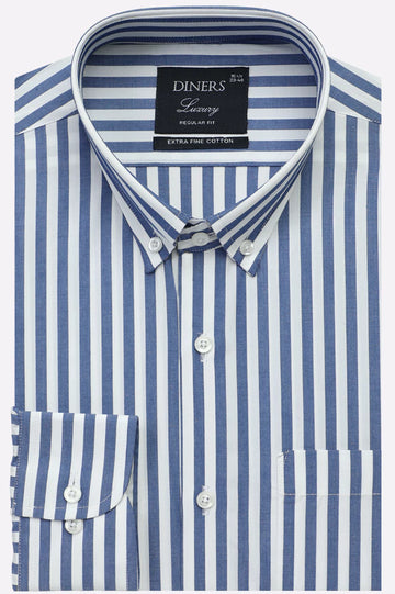 Blue Awning Stripes Formal Shirt