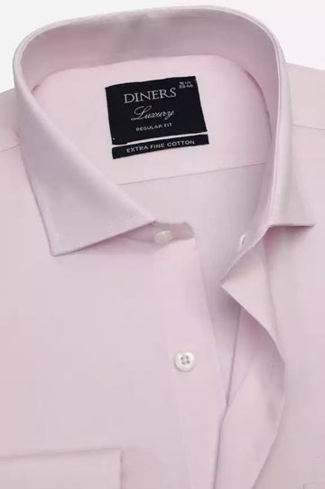 Pink Self Textured Formal Shirt