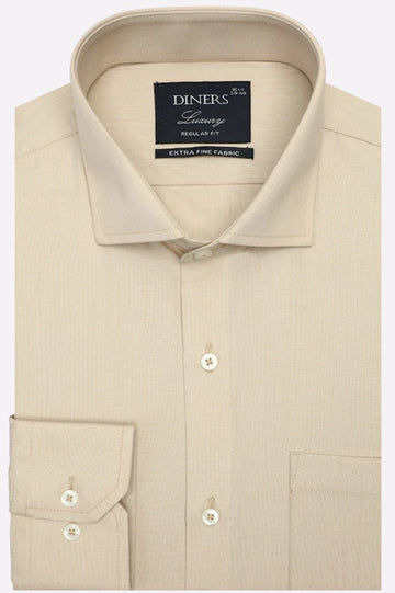 Fawn Self Textured Formal Shirt