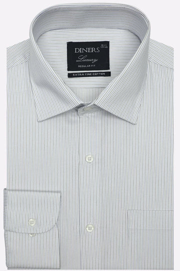 White Stripes Formal Shirt