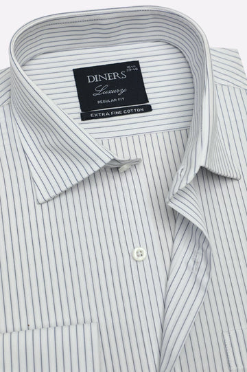 White Stripes Formal Shirt