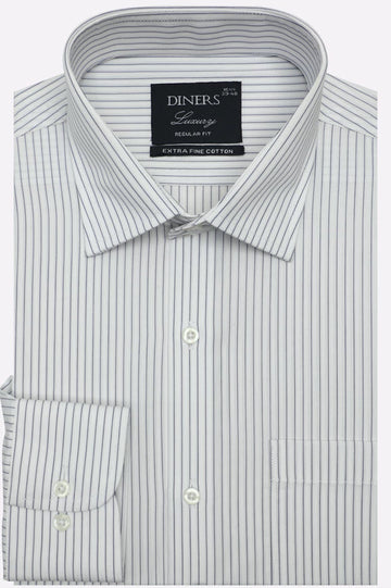 White Stripes Formal Shirt