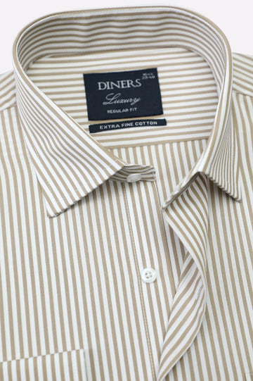 Fawn Bengal Stripes Formal Shirt