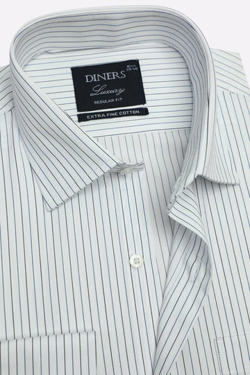 White Pinstripes Formal Shirt