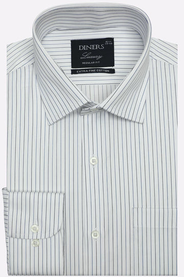 White Pinstripes Formal Shirt