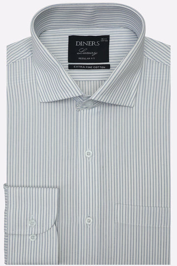 White Stripes Formal Shirt