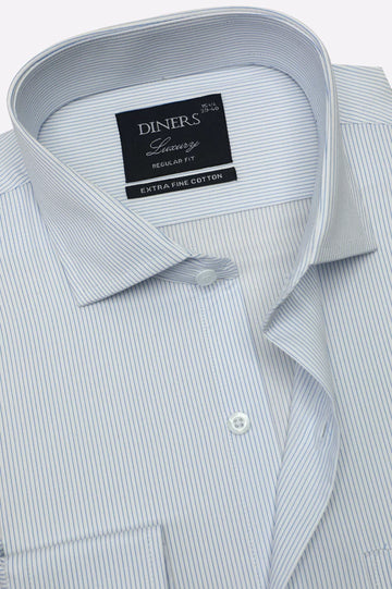 White Stripes Formal Shirt