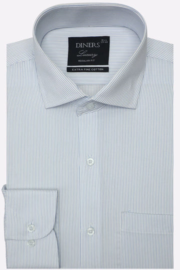 White Stripes Formal Shirt