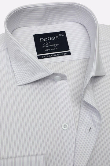 White Stripes Formal Shirt