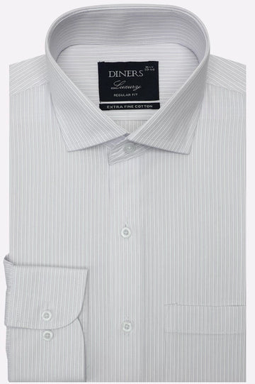 White Stripes Formal Shirt