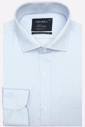 Sky Blue Stripes Formal Shirt