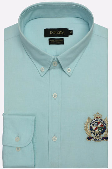 Aqua Self Textured Formal Shirt