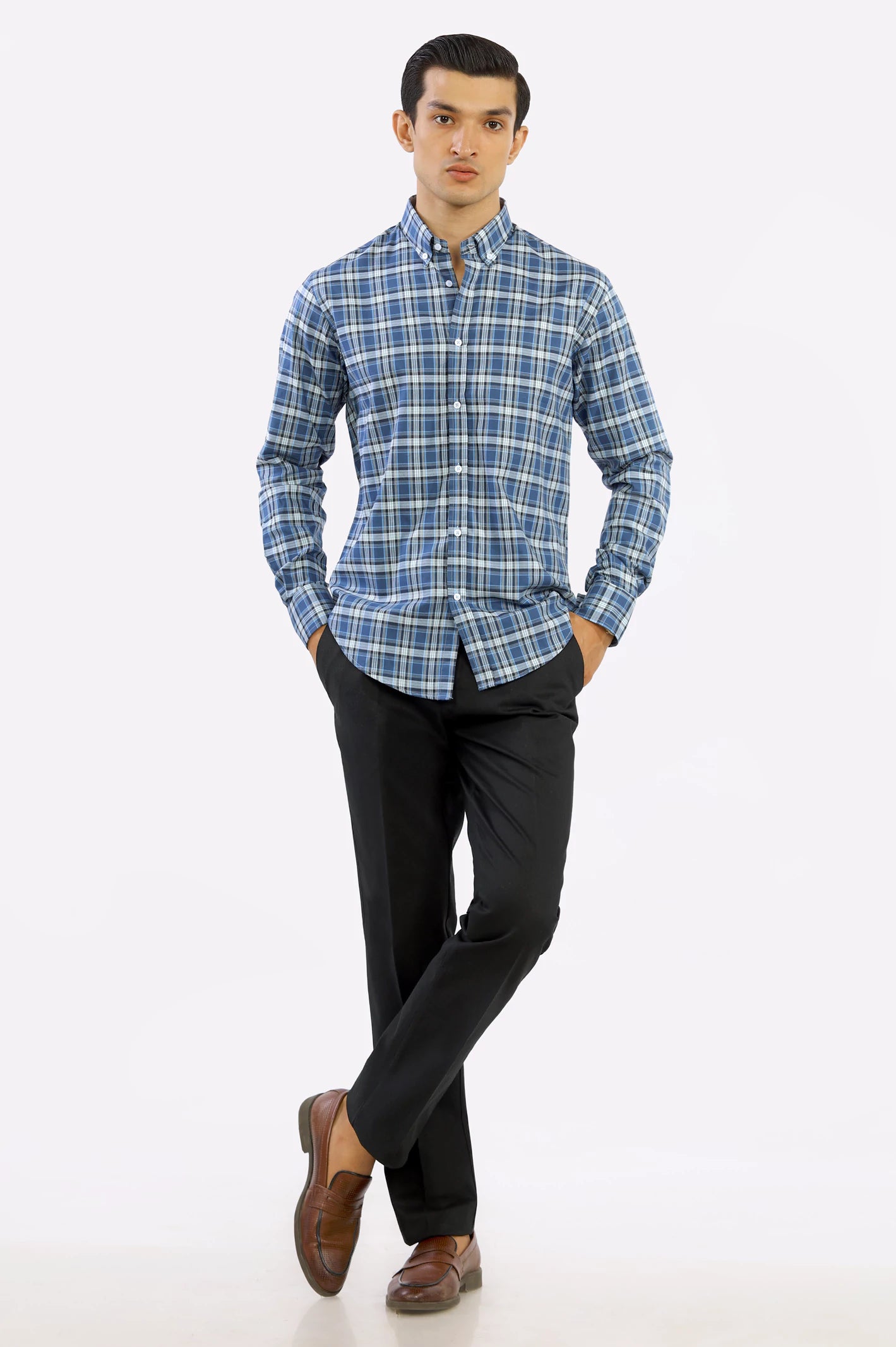 Multicolor Glen Plaid Check Casual Shirt - Diners