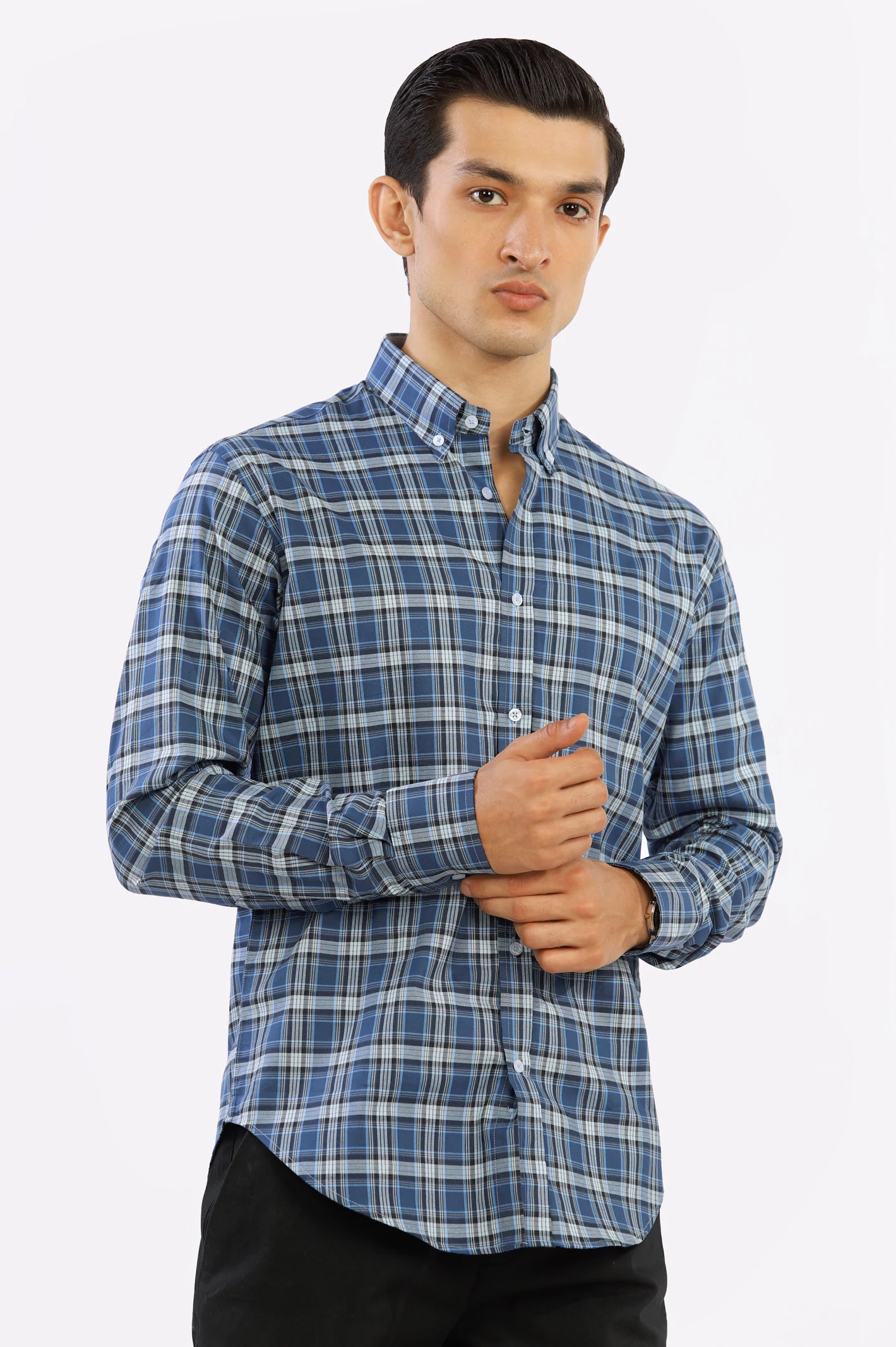 Multicolor Glen Plaid Check Casual Shirt - Diners