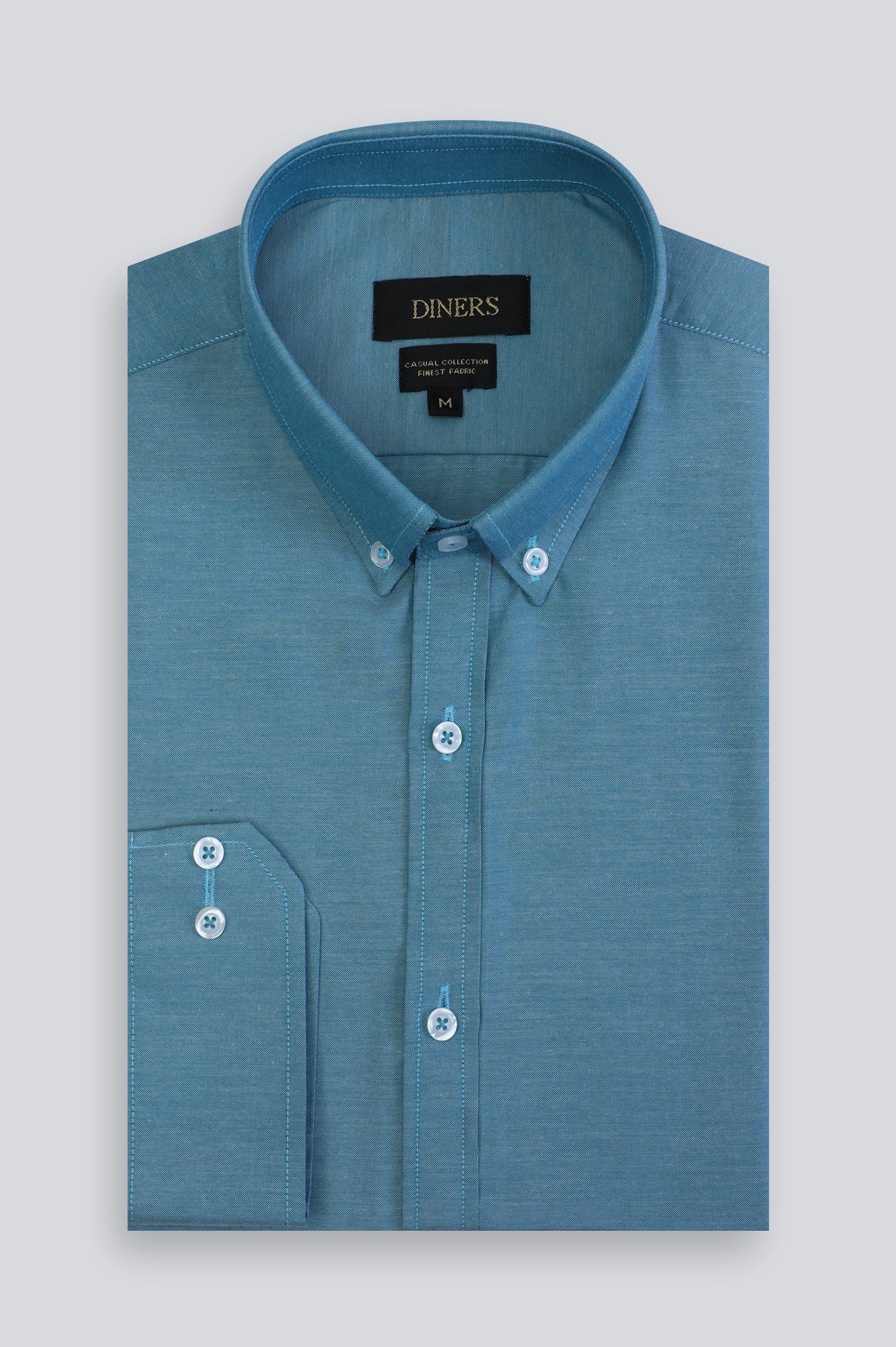 Aqua Textured Casual Shirt From Diners