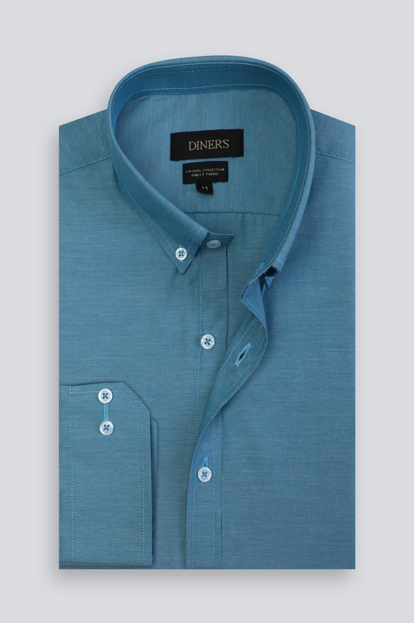 Aqua Textured Casual Shirt From Diners