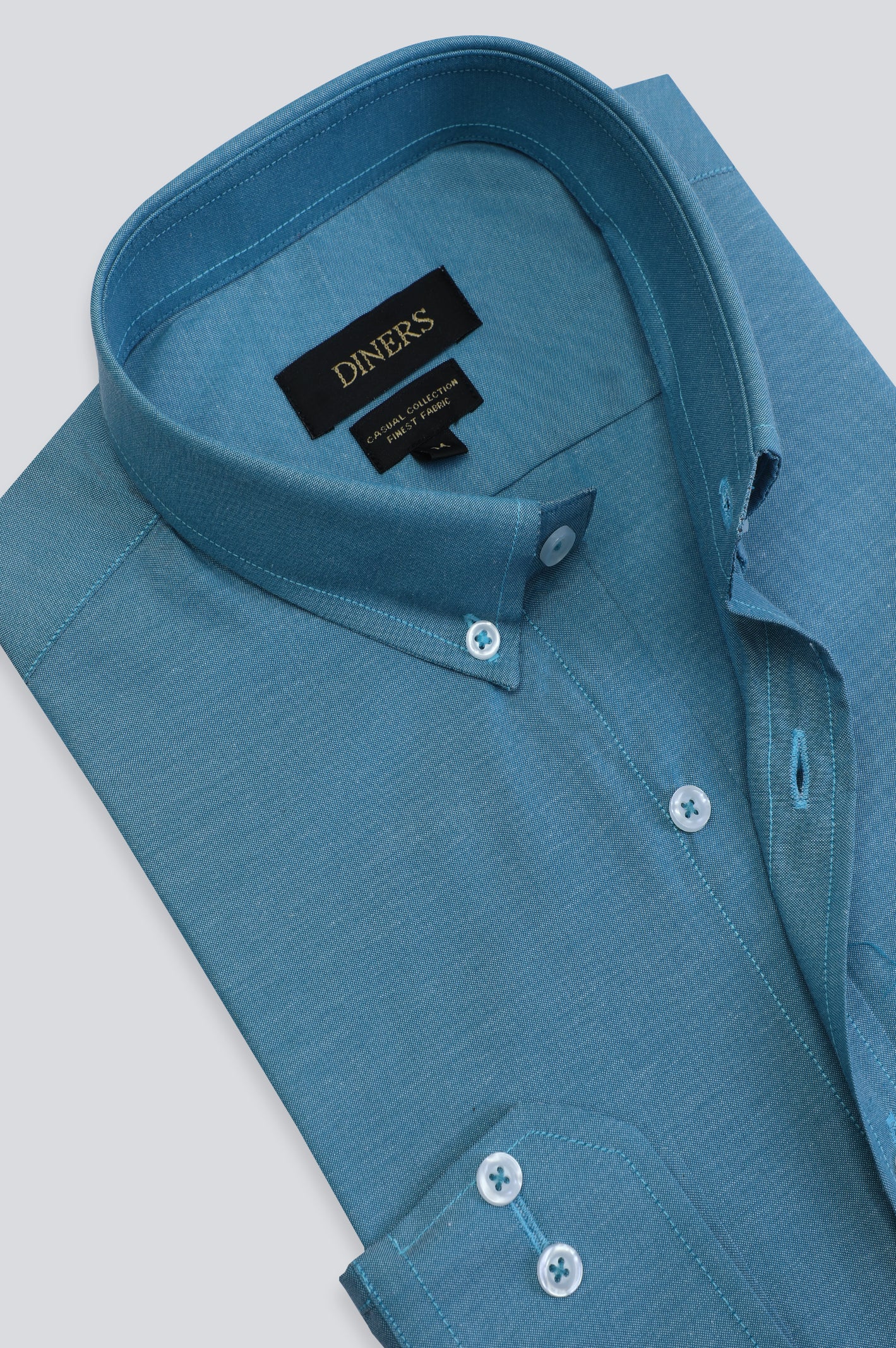 Aqua Textured Casual Shirt From Diners