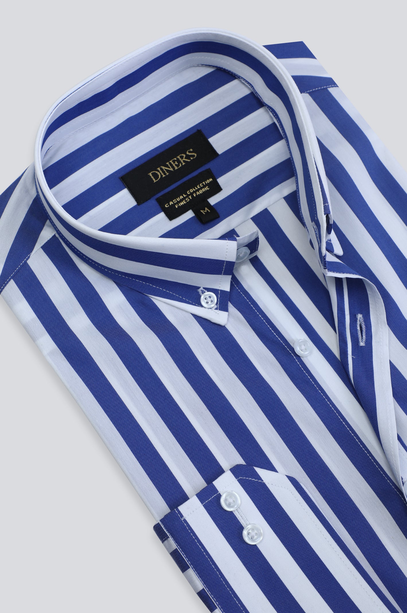 Blue Awning Stripe Casual Shirt From Diners