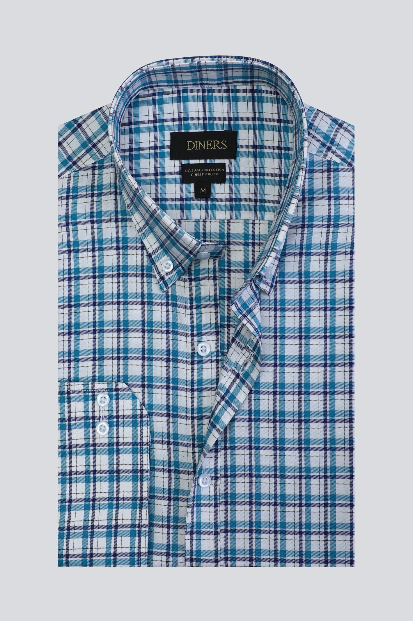 Multicolor Plaid Check Casual Shirt From Diners