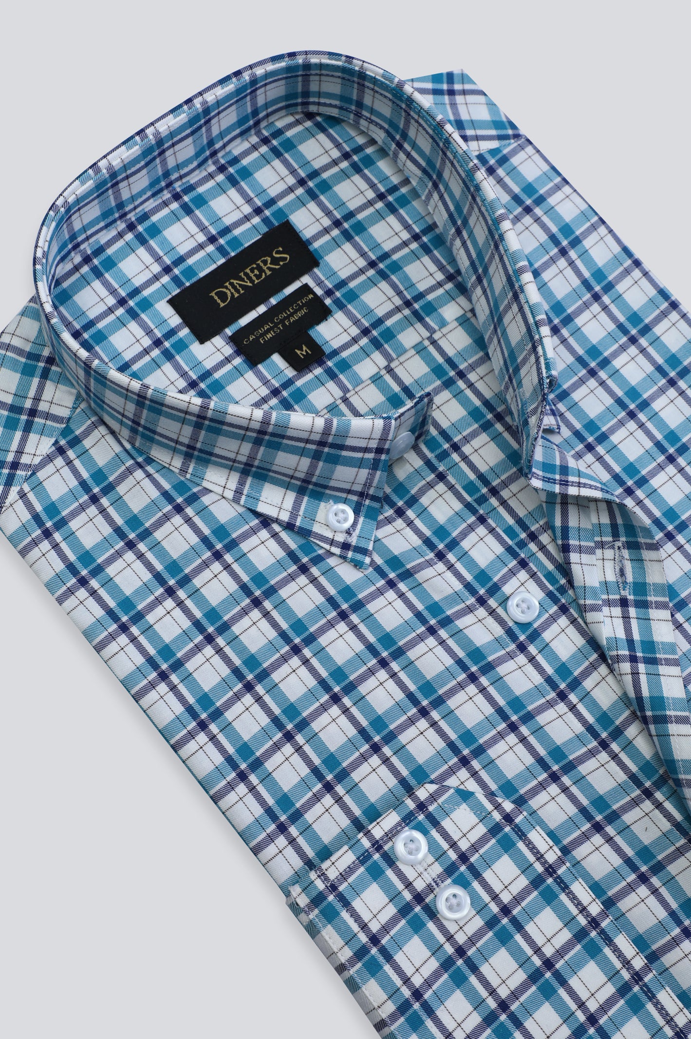 Multicolor Plaid Check Casual Shirt From Diners