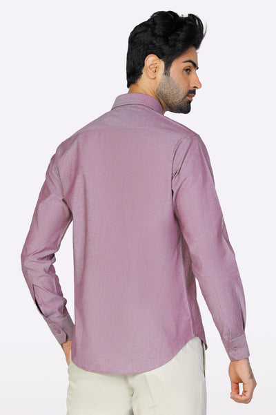 Maroon Textured Casual Shirt From Diners