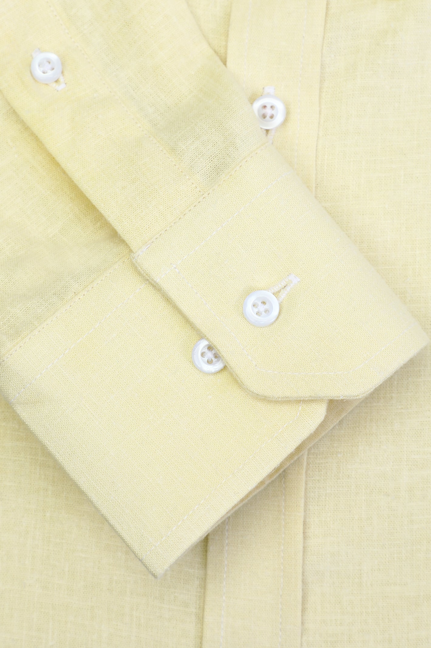 Yellow Pinpoint Textured Casual Shirt From Diners