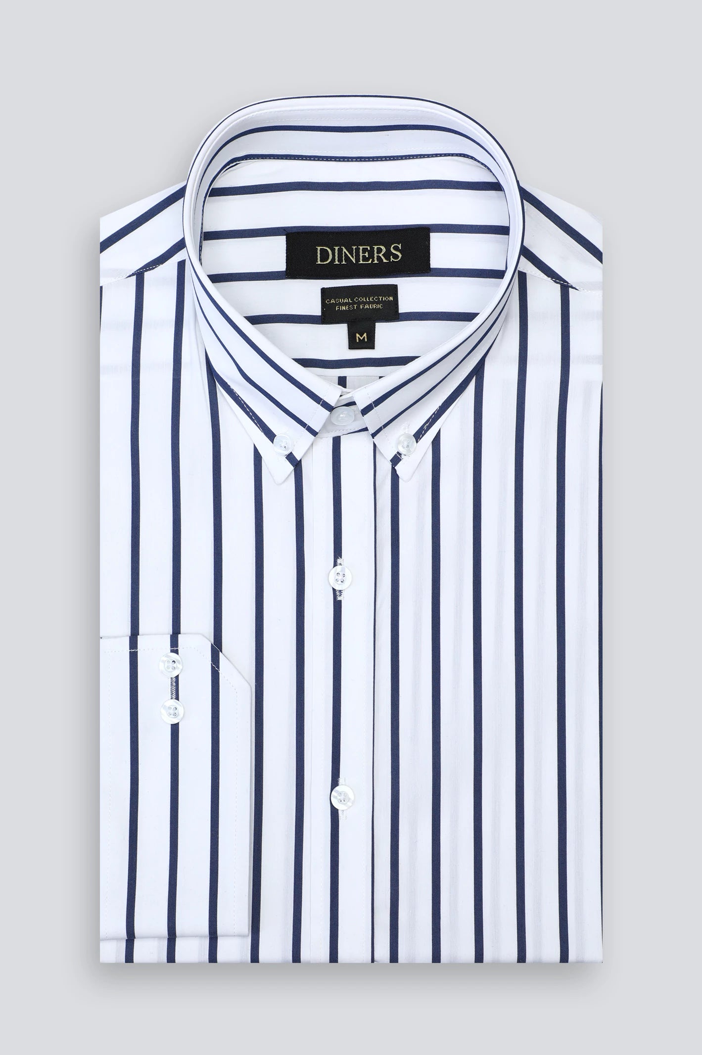 Blue Pinstripe Casual Shirt For Men From Diners