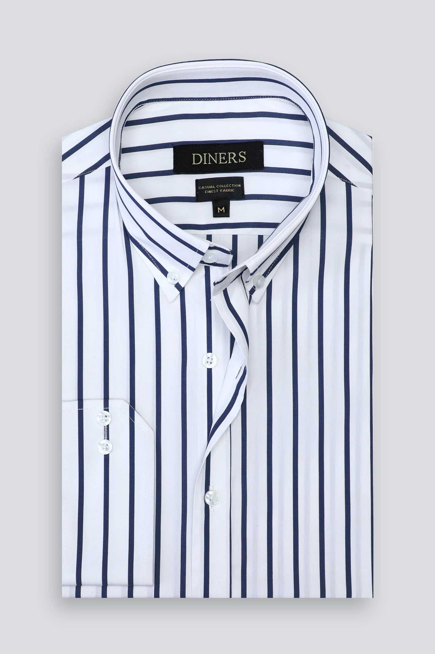 Blue Pinstripe Casual Shirt For Men From Diners