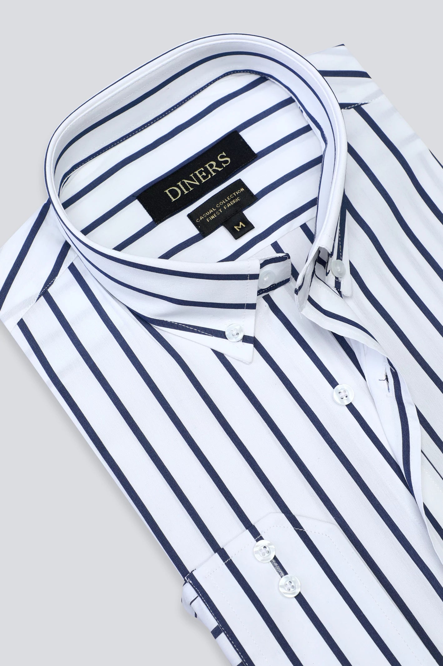 Blue Pinstripe Casual Shirt For Men From Diners