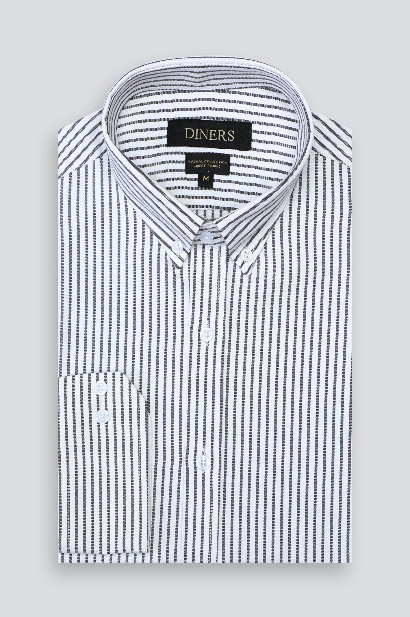 White Bengal Stripe Casual Shirt For Men From Diners