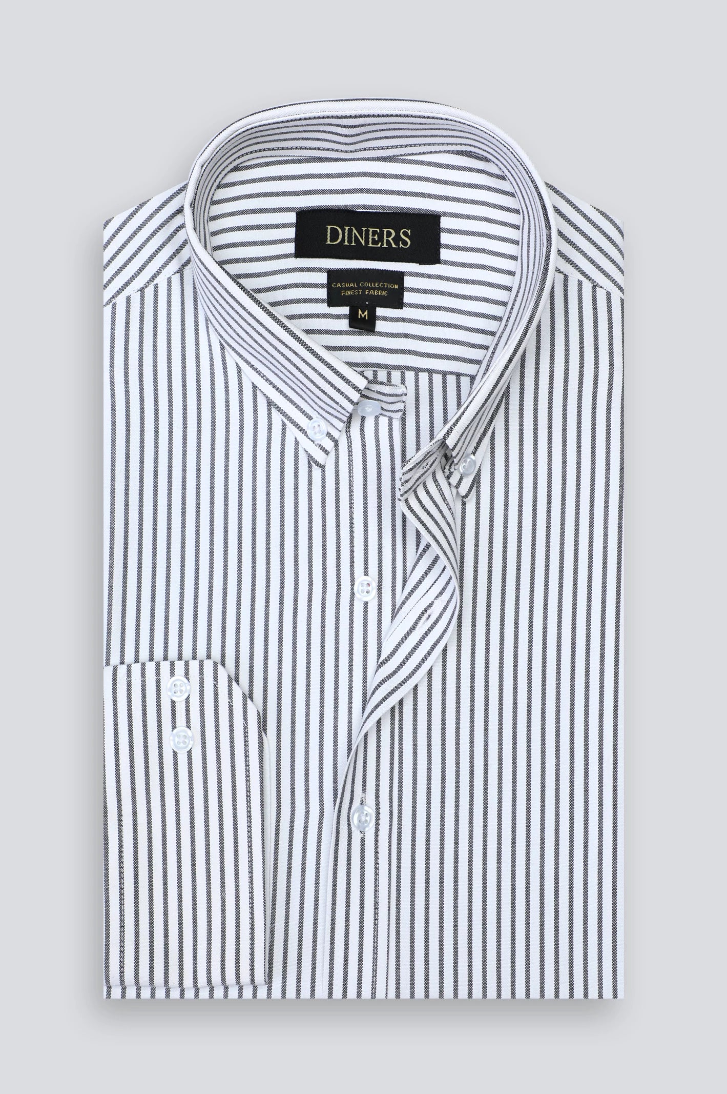 White Bengal Stripe Casual Shirt For Men From Diners