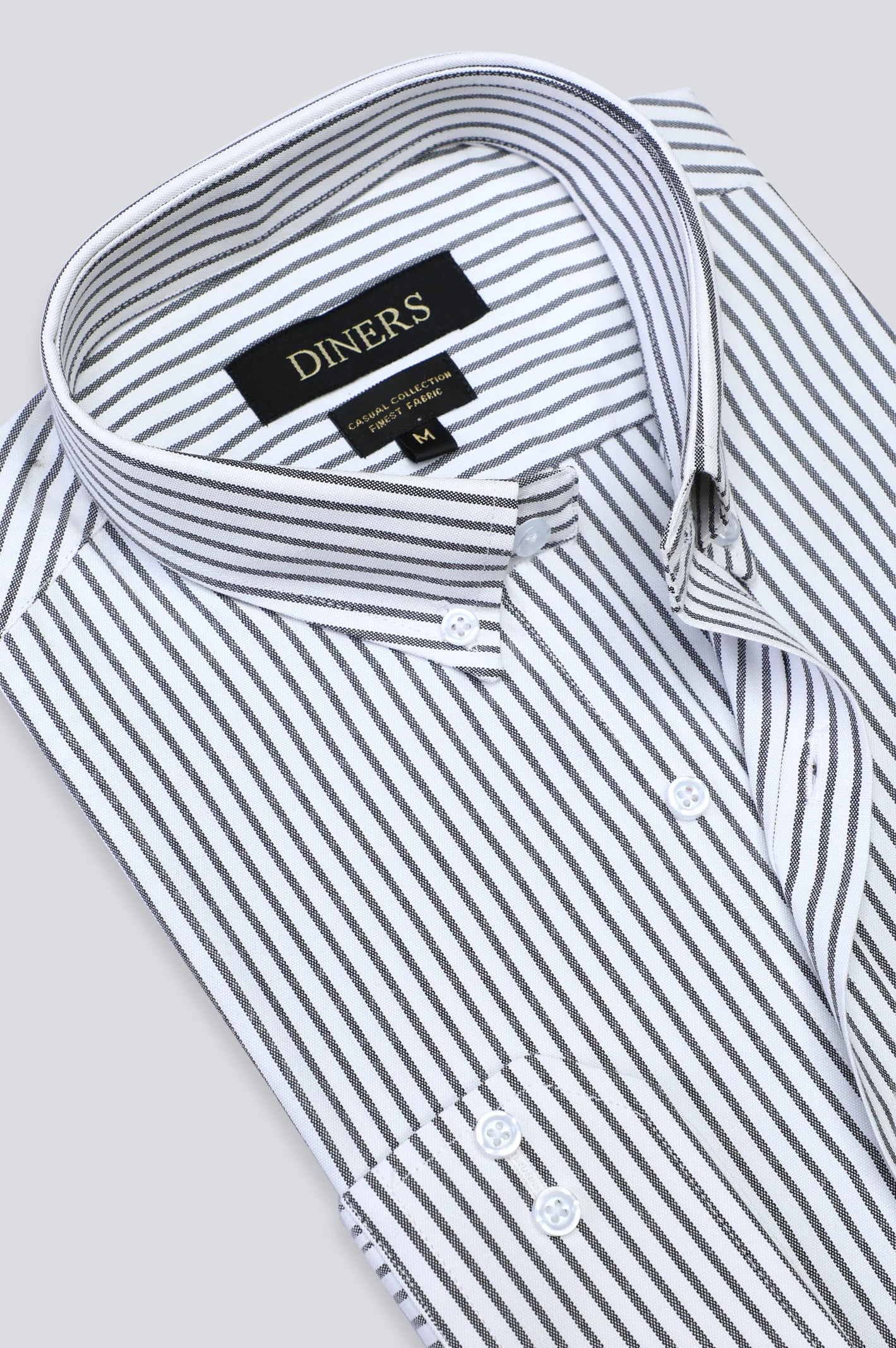 White Bengal Stripe Casual Shirt For Men From Diners