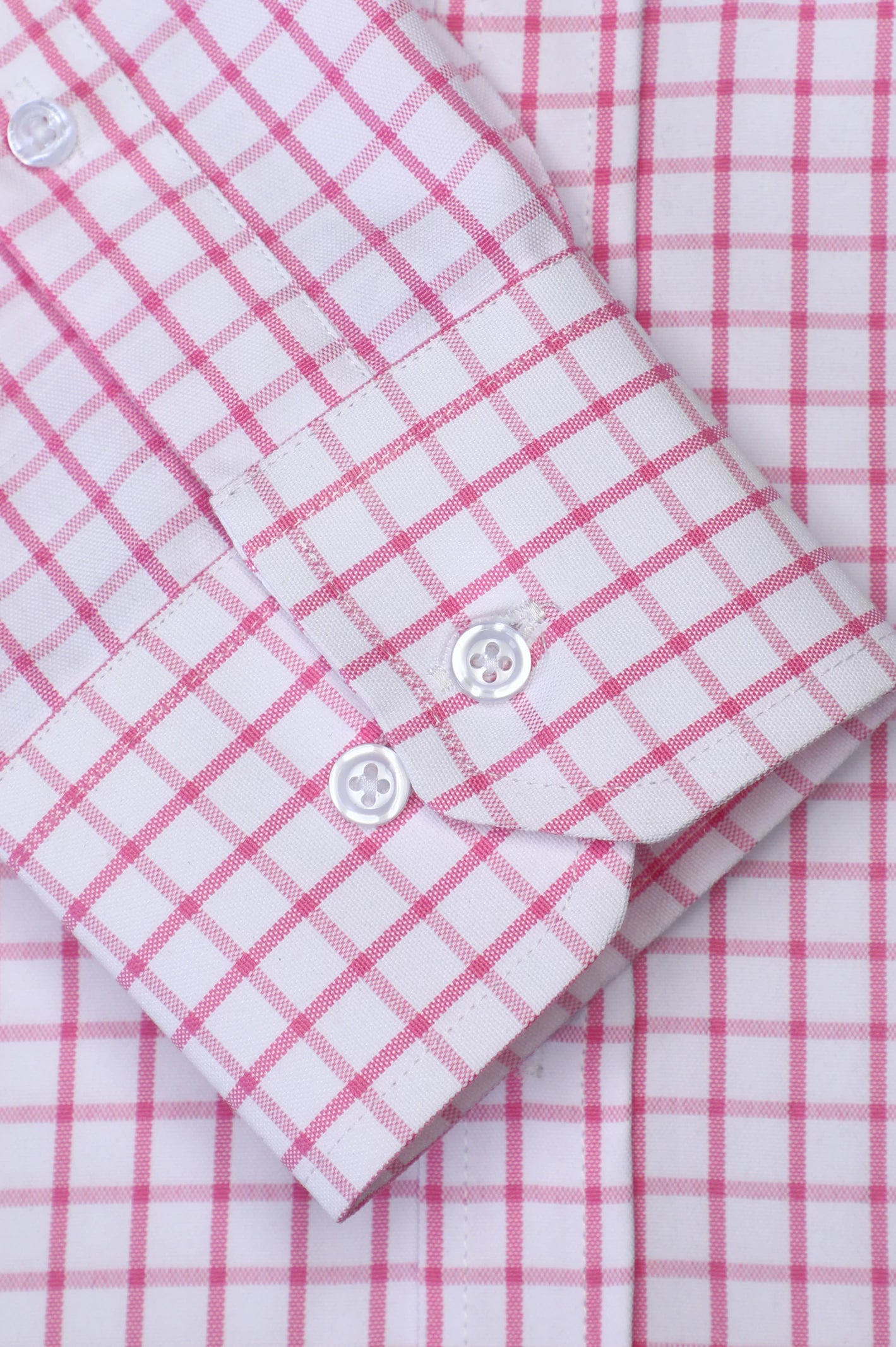 Pink Windowpane Check Casual Shirt For Men From Diners