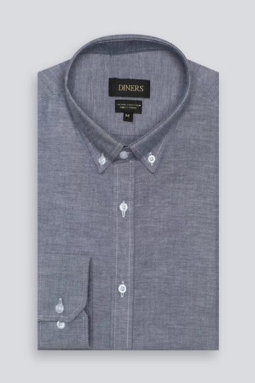 Black Textured Casual Shirt