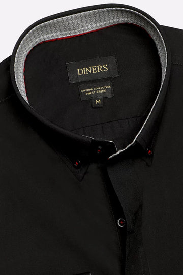 Black Plain Casual Shirt