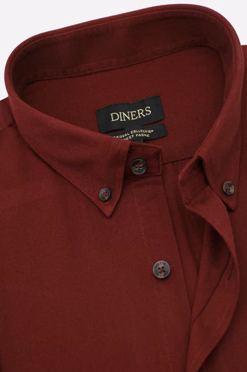 Maroon Plain Casual Shirt