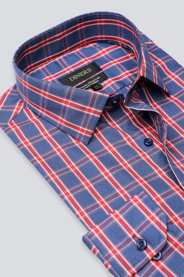 Multicolor Windowpane Check Casual Shirt